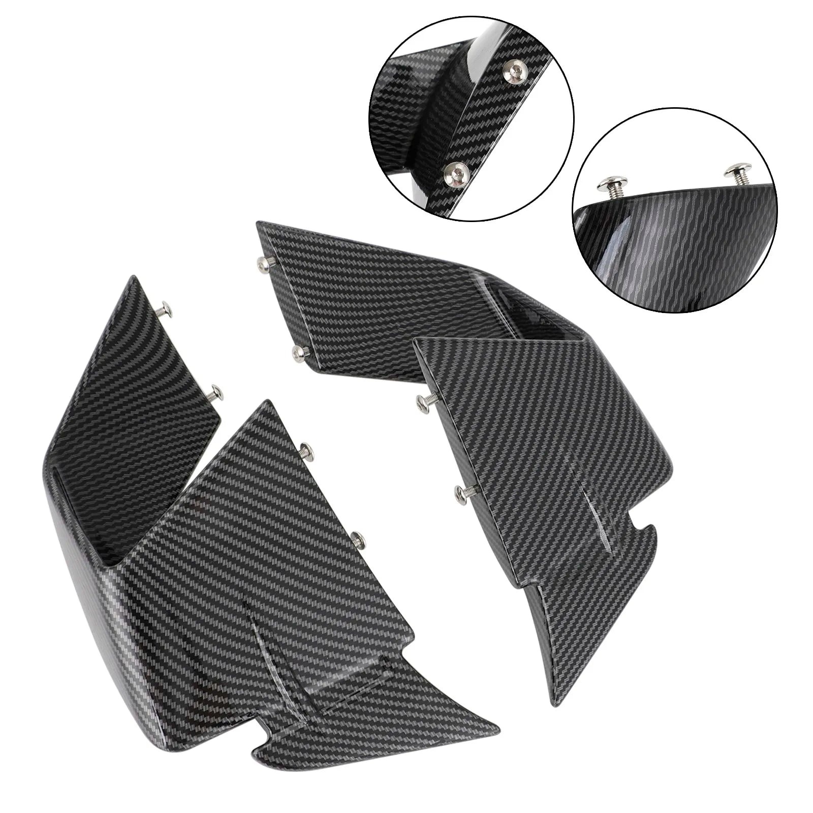 Premium Carbon Look Front Spoiler Winglets for BMW S1000RR (2019-2022)