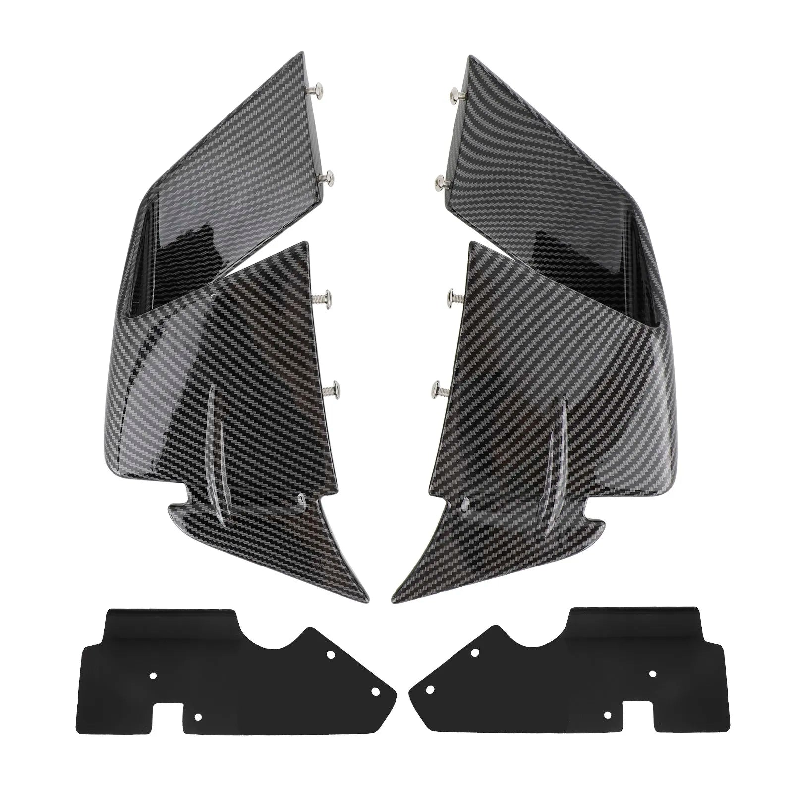 Premium Carbon Look Front Spoiler Winglets for BMW S1000RR (2019-2022)