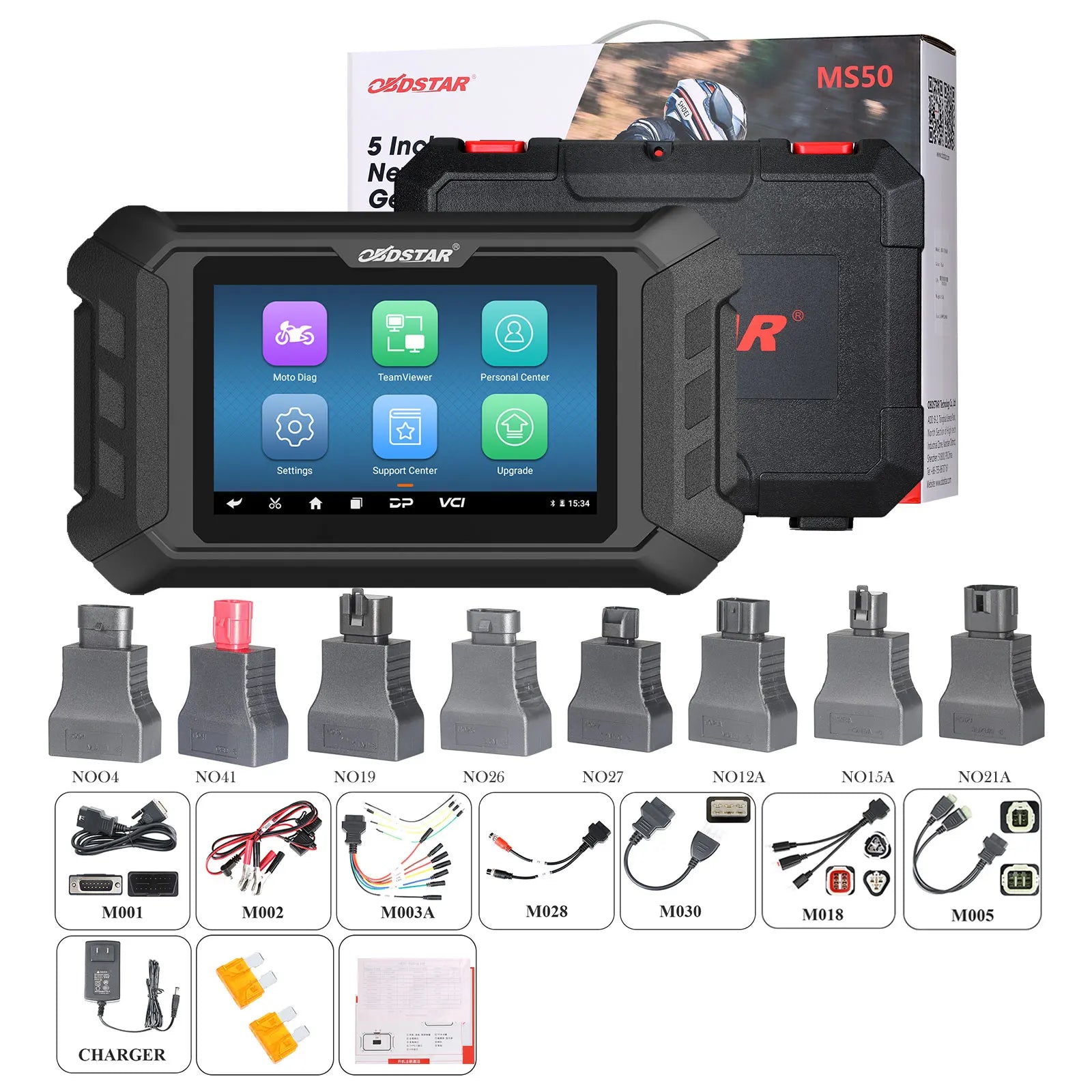OBDSTAR MS50 Professional Motorcycle Diagnostic Scanner Tool with 2-Year Free Updates