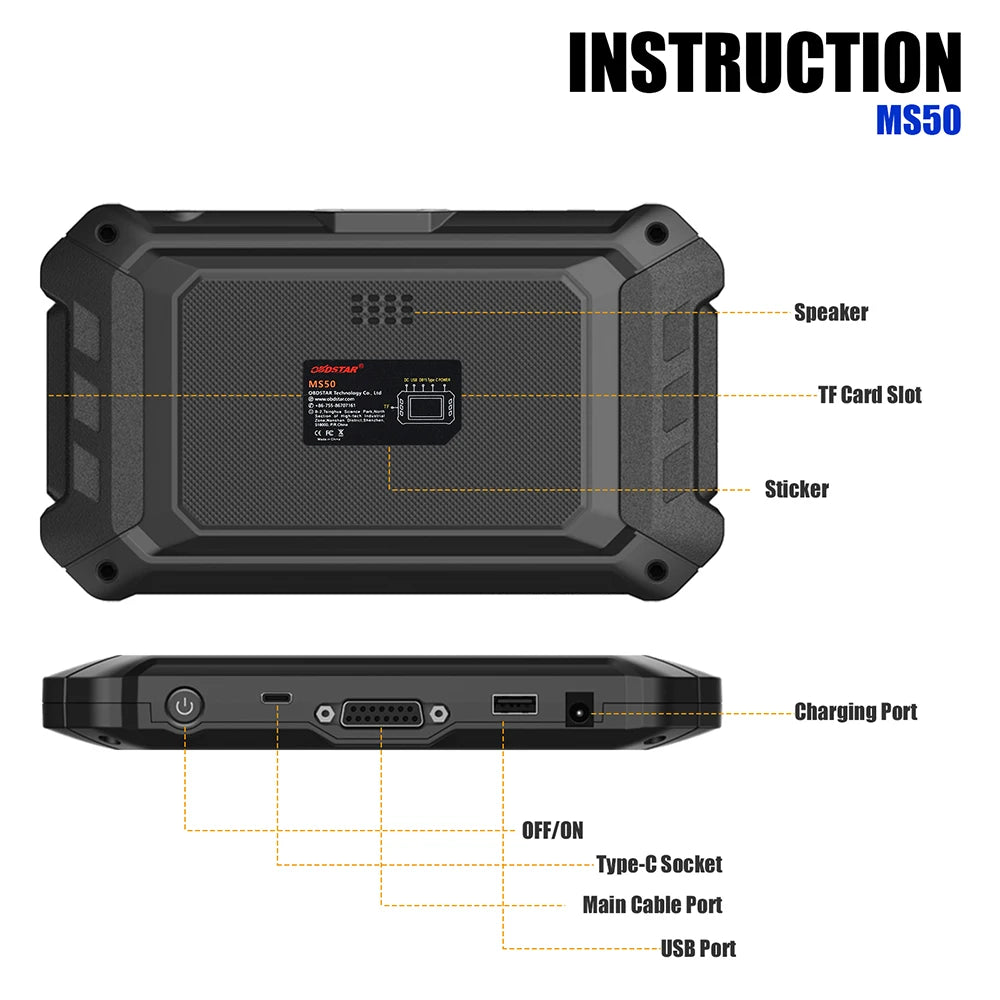 OBDSTAR MS50 Professional Motorcycle Diagnostic Scanner Tool with 2-Year Free Updates
