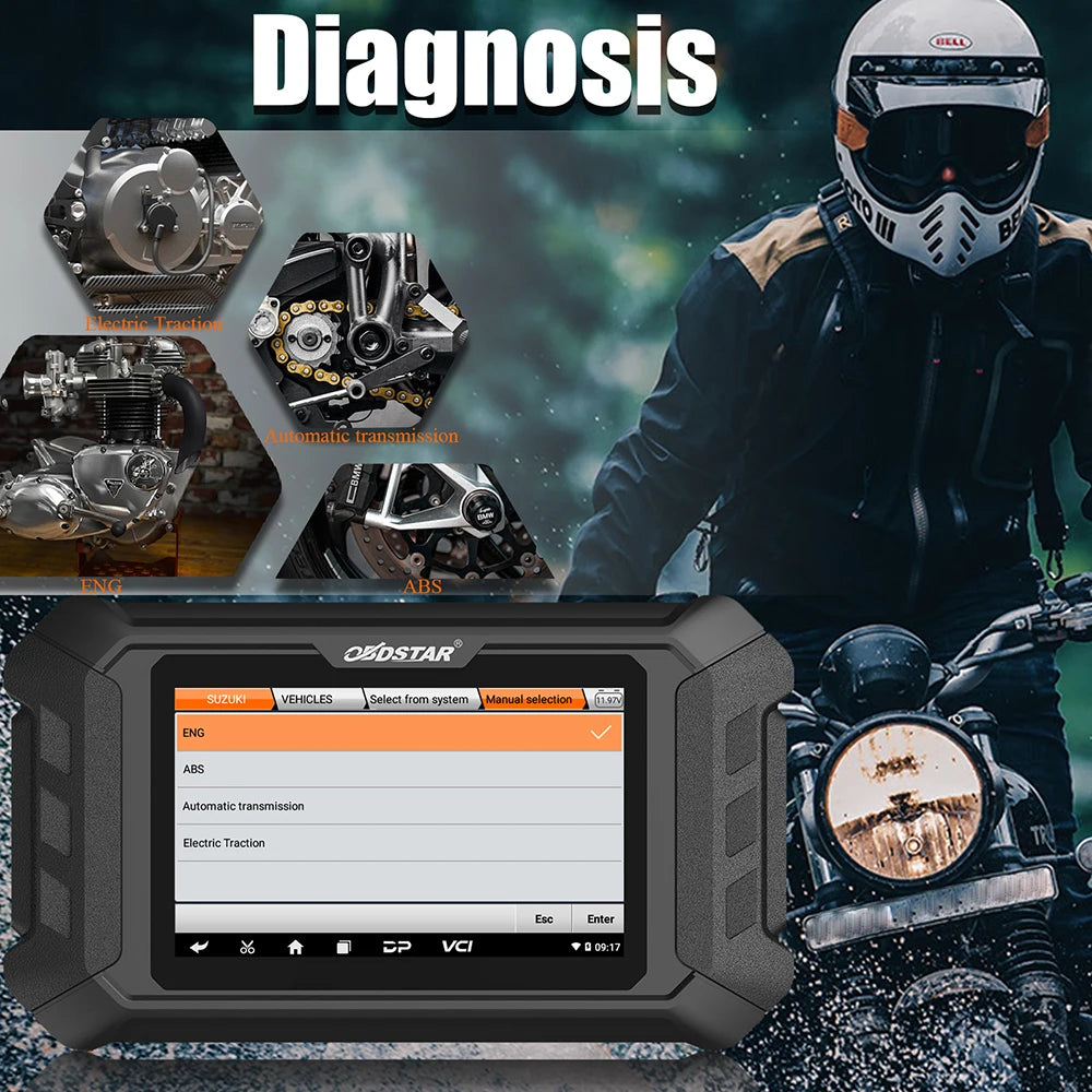 OBDSTAR MS50 Professional Motorcycle Diagnostic Scanner Tool with 2-Year Free Updates