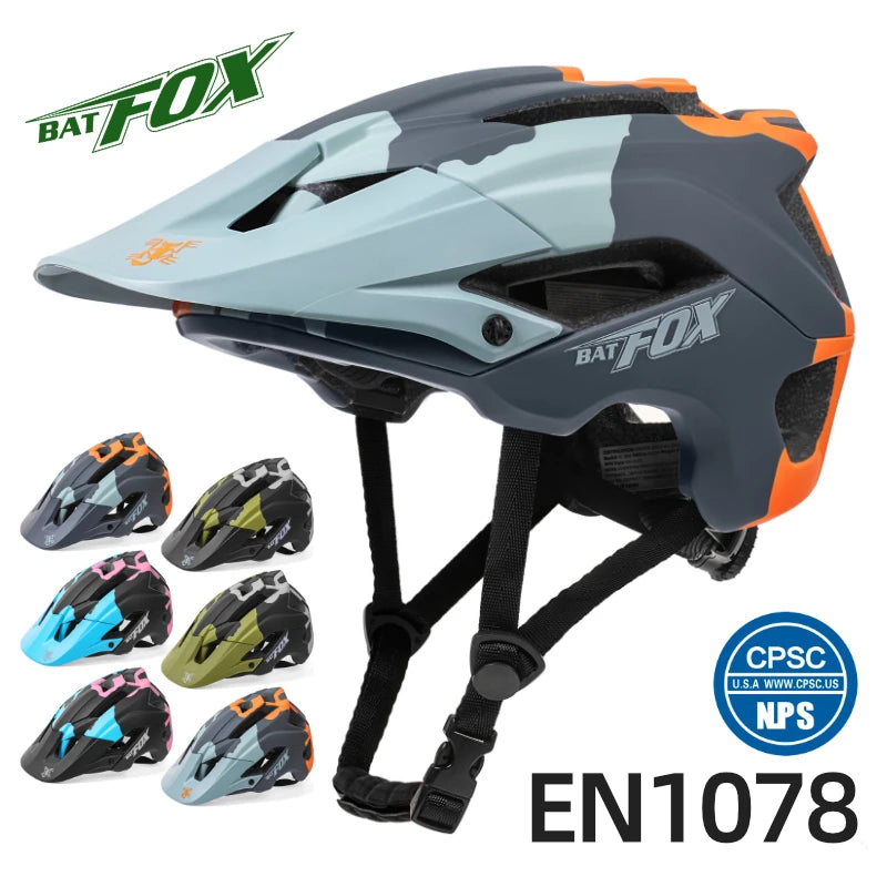 BATFOX MTB Bicycle Helmet – Lightweight, Adjustable, CE Certified