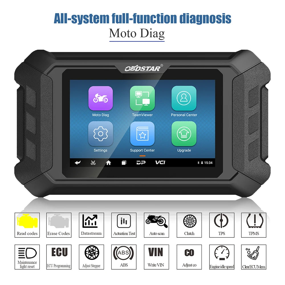OBDSTAR MS50 Professional Motorcycle Diagnostic Scanner Tool with 2-Year Free Updates