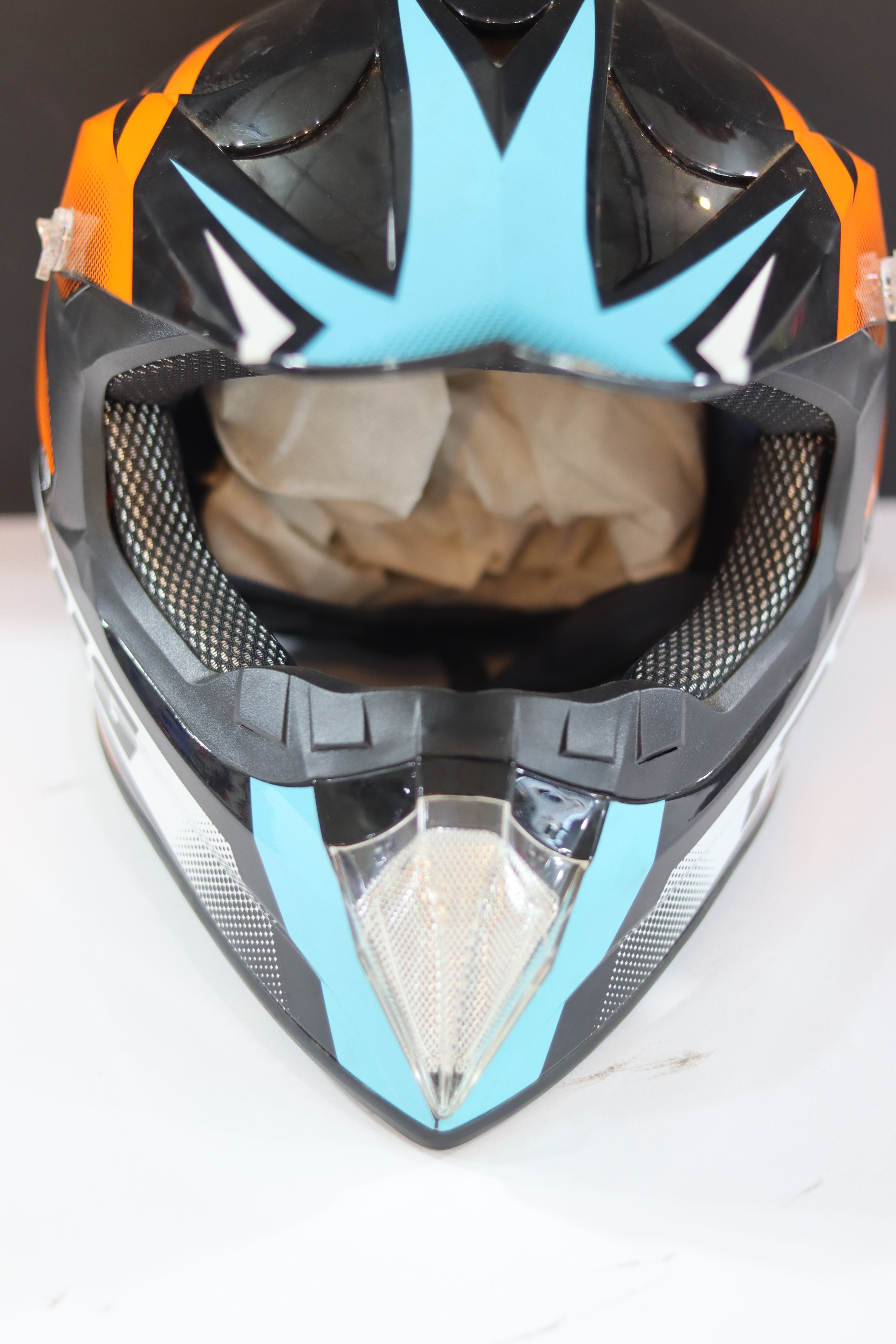 CASK CROSS ORANGE BLACK BLUE- كاسك كروس برتقالي أسود أزرق