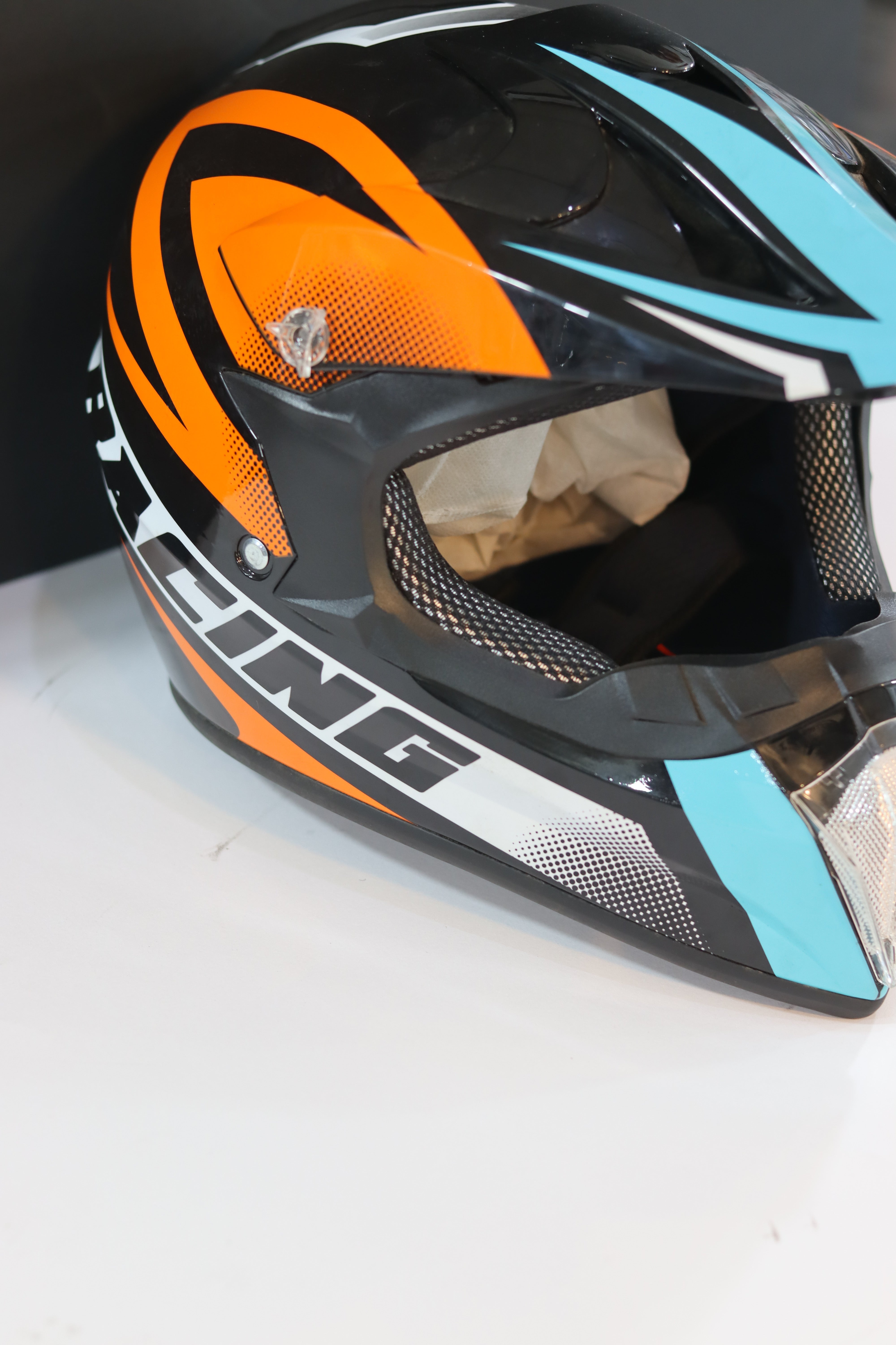 CASK CROSS ORANGE BLACK BLUE- كاسك كروس برتقالي أسود أزرق