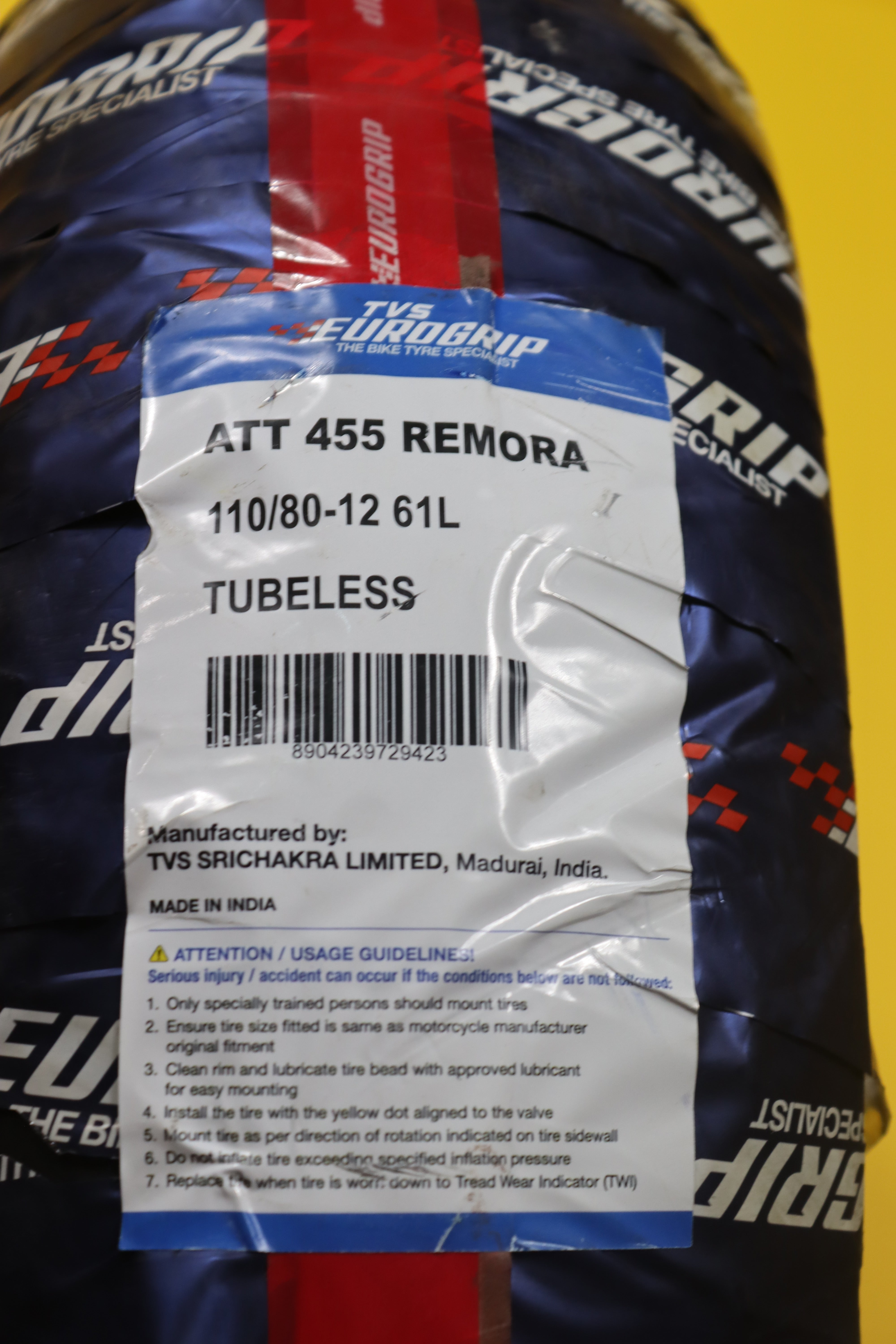DOULEB TVS ORIGINAL 110/80/12-دولاب ت ف س ١١٠ /٨٠ /١٢