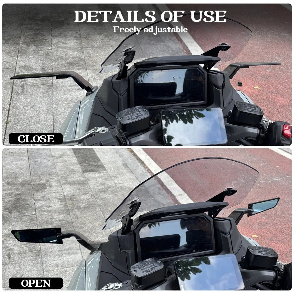 Yamaha T-MAX 560 2025 model rearview mirror with spoiler