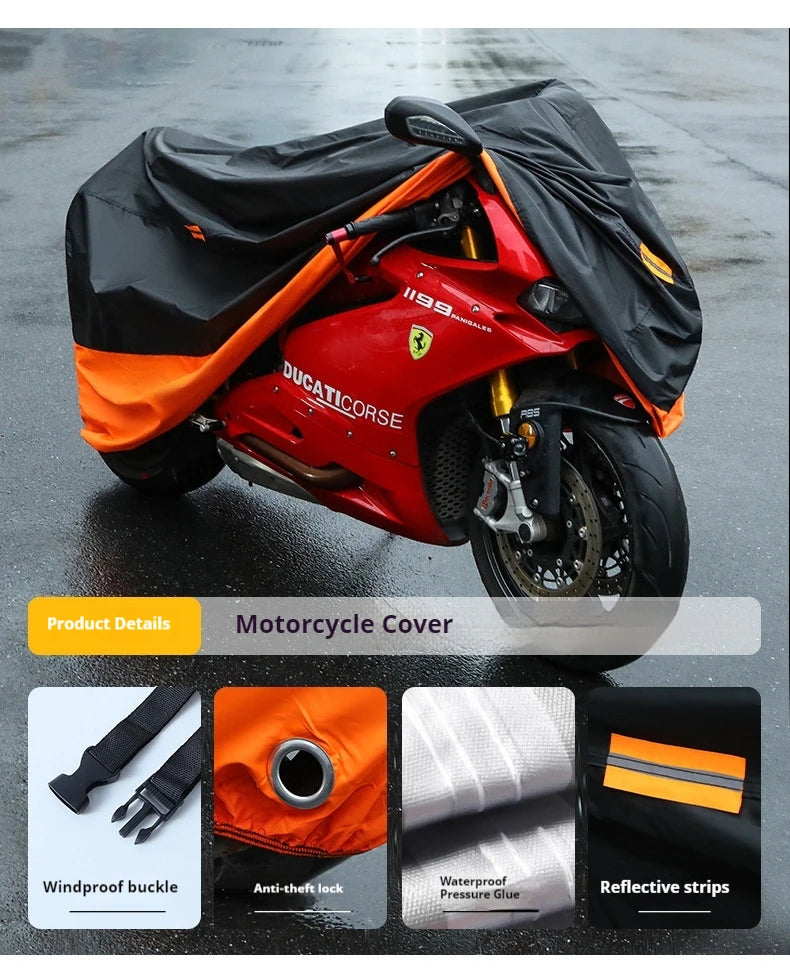 Premium Motorcycle & Scooter Cover – 420D Waterproof, UV & Dust Protection | Fits Vespa GTS SuperTech 300