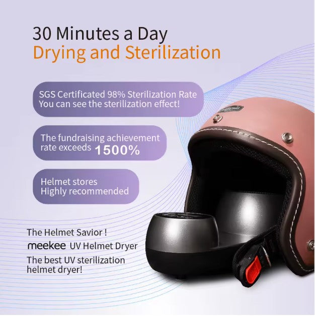Premium Motorcycle Helmet Dryer & UV Sterilizer – Fast Drying + Odor Removal + Smart LCD Control