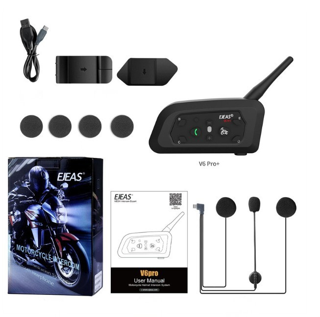 Motorcycle Bluetooth Wireless Headset – Intercom, Music, Calls & GPS for Helmets