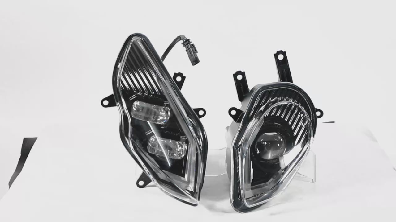 Load video: E-MARK LED Headlight BMW S1000RR (2015-2018) DRL High Low Beam Upgrade